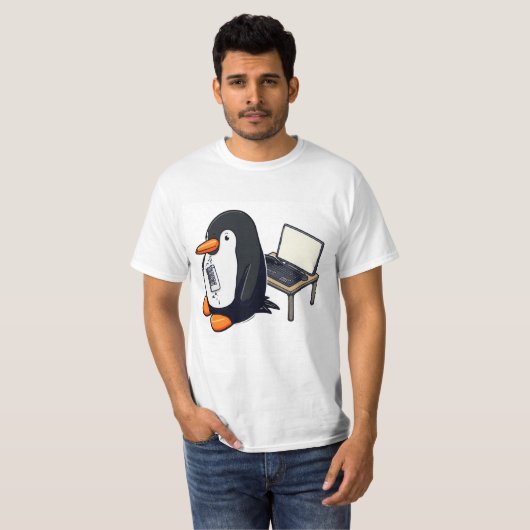 Penguin-codering T-shirt (Voorkant volledig)