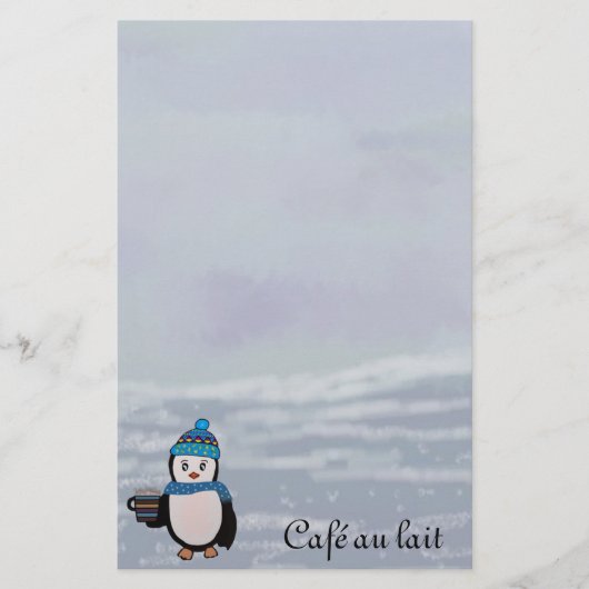 Penguin Coffee Break Stationery Briefpapier (Voorkant)