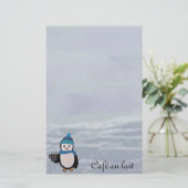 Penguin Coffee Break Stationery Briefpapier (Staand voorkant)