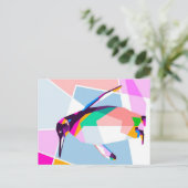 Penguin Color Geometric | Art Gift Feestdagenkaart (Staand voorkant)