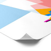 Penguin Color Geometric | Art Gift Poster (Hoek)