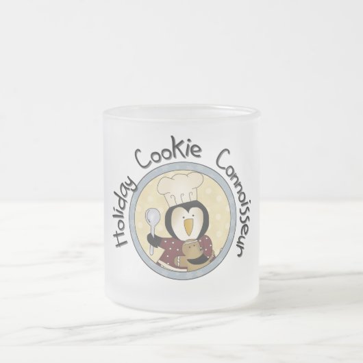 Penguin Cookie Connoisseur T-shirts en geschenken Matglas Koffiemok (Center)