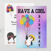 PENGUIN COOLE VERJAARDAGSCART KAART (Voorkant / Achterkant)