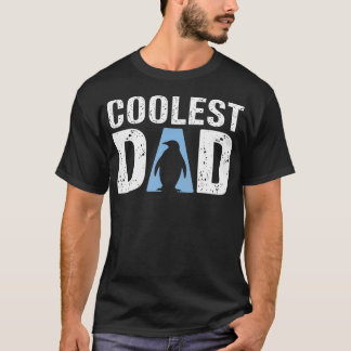 Penguin Coolste Papa Vaderdag Grappige Daddy T-shirt