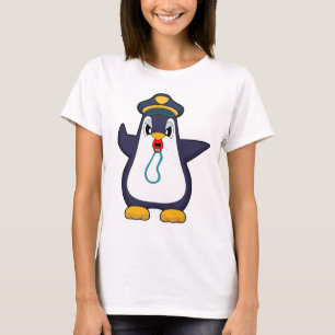 Penguin Cop Whistle Politie T-shirt