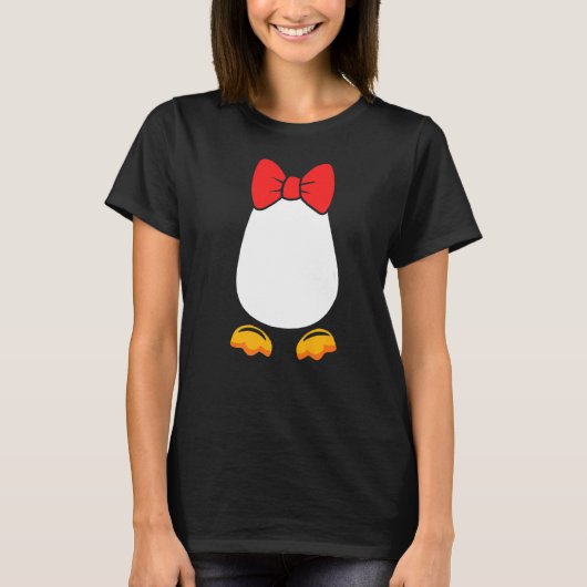 Penguin Costume Penguin Belly Stropdas Penguin T-shirt (Voorkant)
