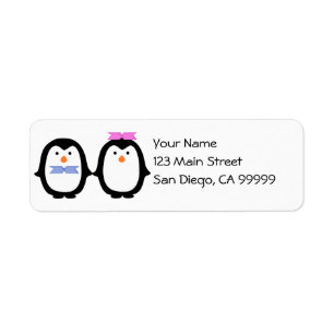Penguin Couple Etiket