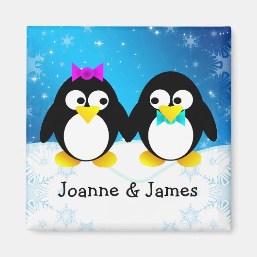 Penguin Couple Magneet (Voorkant)