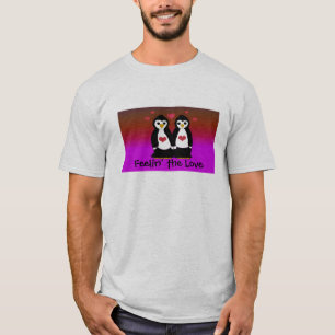 Penguin Couple met hart T-shirt