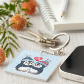 Penguin Couple Sleutelhanger (Voorkant Rechts)