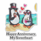 Penguin Couple Sticker (Voorkant)