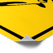 Penguin Crossing Highway Sign Poster (Hoek)