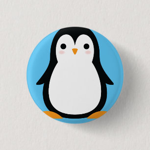 Penguin Cute Winter 1e verjaardag Button Pin