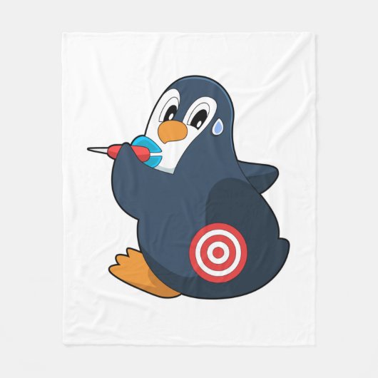 Penguin Darts Dart Dartboard Fleece Deken (Voorkant)
