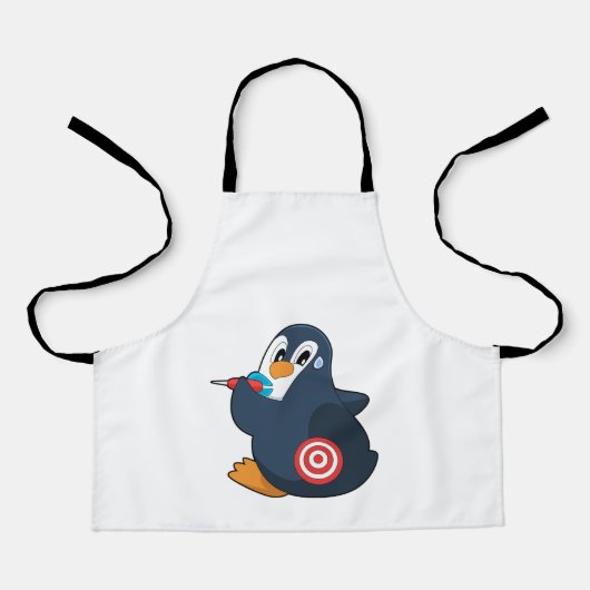 Penguin Darts Dart Dartboard Schort (Voorkant)