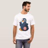 Penguin Darts Dart Dartboard T-shirt (Voorkant volledig)