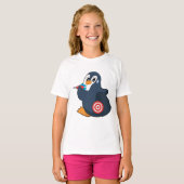Penguin Darts Dart Dartboard T-shirt (Voorkant volledig)
