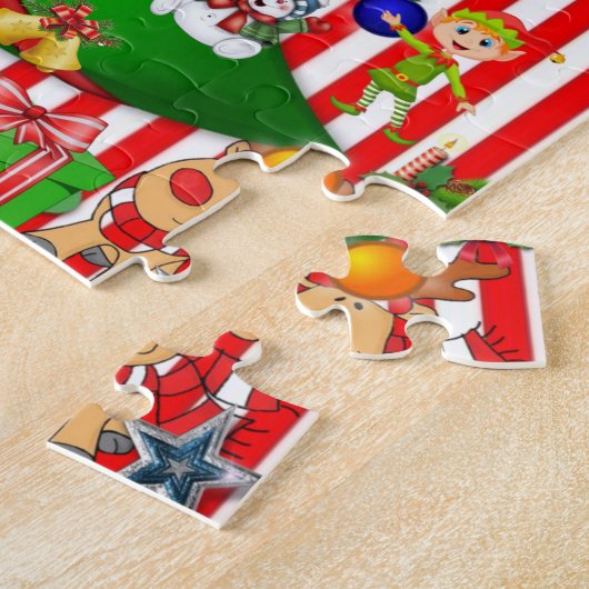 Penguin de puzzle de Noël (Côté)