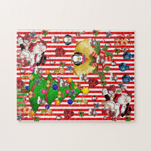 Penguin de puzzle de Noël (Horizontal)