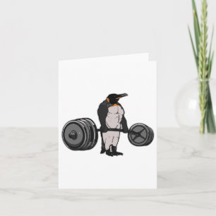 Penguin Deadlift Gym Gewichtheffen Powerlifting Kaart