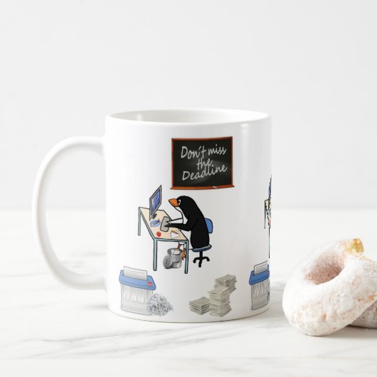 Penguin Deadline Mok (Met donut)