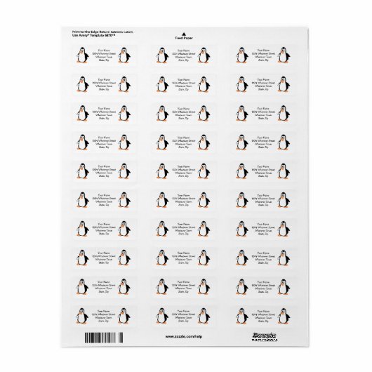 Penguin Design Etiket (Full Sheet)