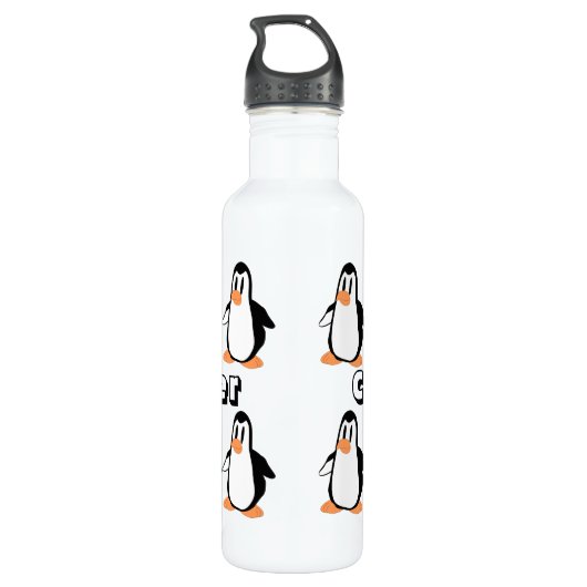 Penguin Design Waterfles (Achterkant)