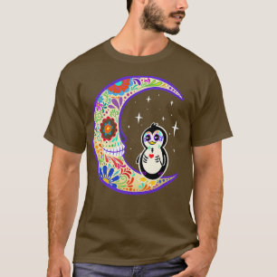 Penguin Dia de Los Muertos Skeleton T-shirt
