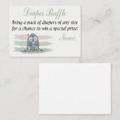 Penguin Diaper Raffle Tickets (Voorkant / Achterkant)