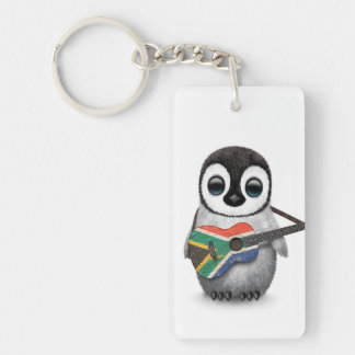 Penguin die Zuid-Afrikaanse vlag speelt Sleutelhanger