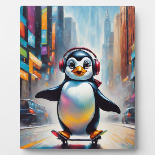 Penguin Digitale Kunst Schilderen Cool Fotoplaat