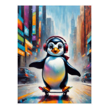 Penguin Digitale Kunst Schilderen Cool