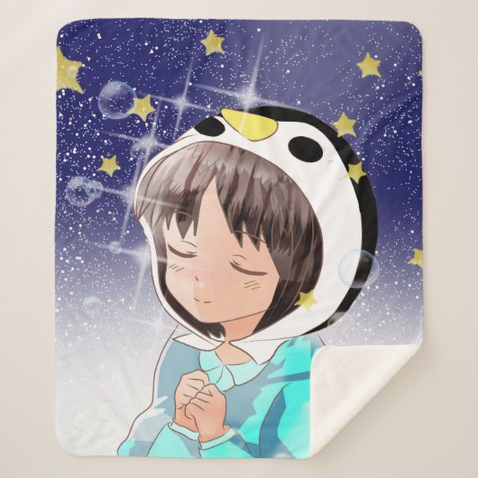 Penguin Dreams Sherpa Deken (Voorkant)