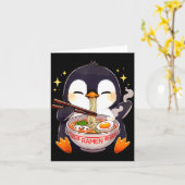 Penguin Eating Ramen Kaart (Gele Bloem)