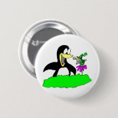 Penguin en Leprechaun Ronde Button 5,7 Cm (Voorkant /achterkant)