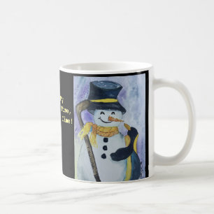 Penguin en Snowman met hockeystick-mok Koffiemok
