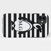 Penguin en Stripes Case-Mate iPhone Case (Achterkant (horizontaal))