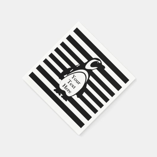 Penguin en Stripes Servetten (Hoek)