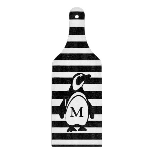 Penguin en Stripes Snijplank (Voorkant)