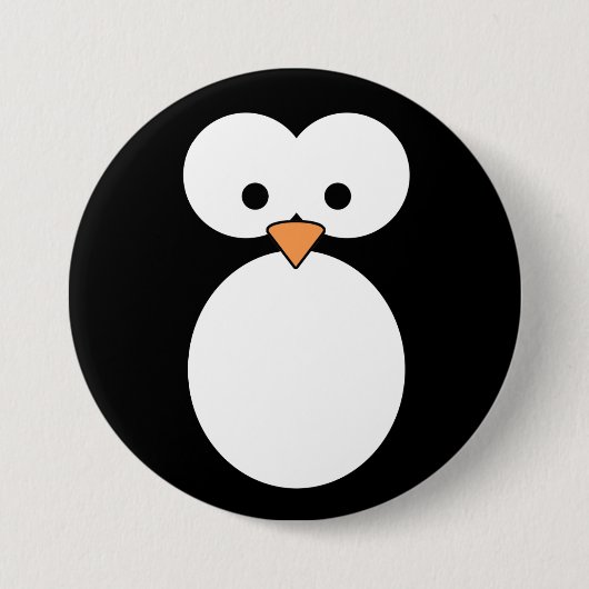 Penguin Eyes Ronde Button 7,6 Cm (Voorkant)