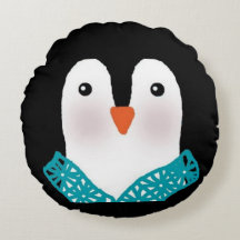 Penguin Face Pillow personaliseren op achterzijde