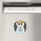 Penguin Familie met Baby Penguin Magneet (Insitu (Vaatwasser))