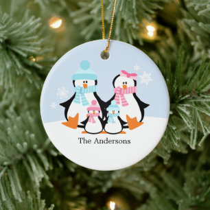 Penguin Family Ornaments Keramisch Ornament