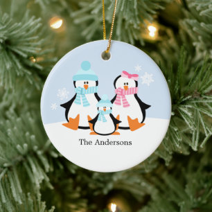 Penguin Family Ornaments Keramisch Ornament