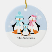 Penguin Family Ornaments Keramisch Ornament (Voorkant)