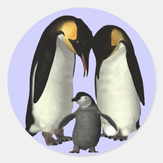 Penguin Family Sticker (Voorkant)