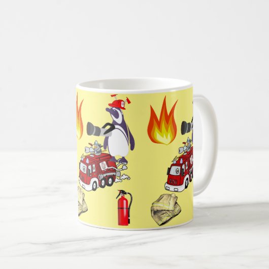 Penguin Fireman Mok (Voorkant rechts)