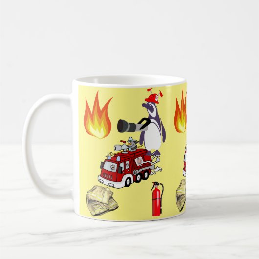Penguin Fireman Mok (Links)