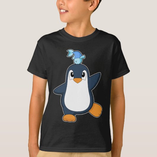 Penguin Fish Balancing T-shirt (Voorkant)