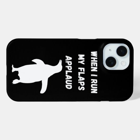 penguin flaps applaud inappropriate embarrassing Case-Mate iPhone case (Achterkant (horizontaal))